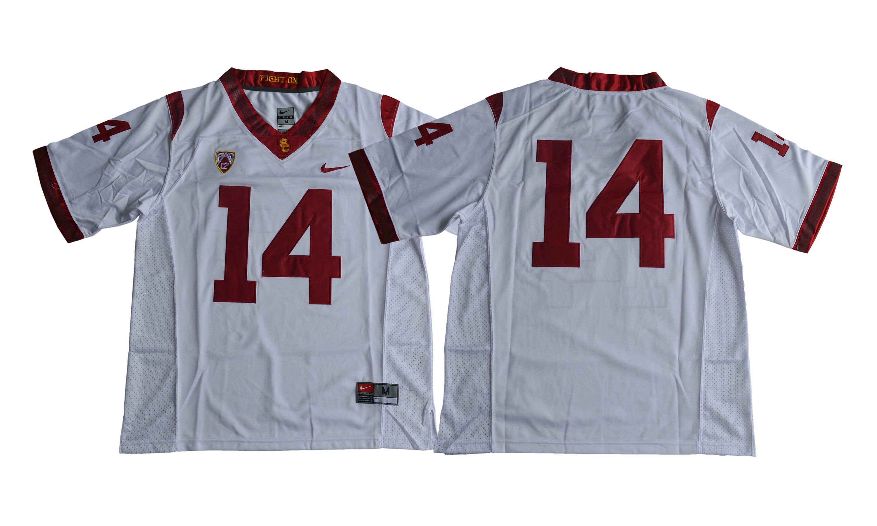 Men NCAA 2017 USC Trojans #14 Sam Darnold white jersey->ncaa teams->NCAA Jersey